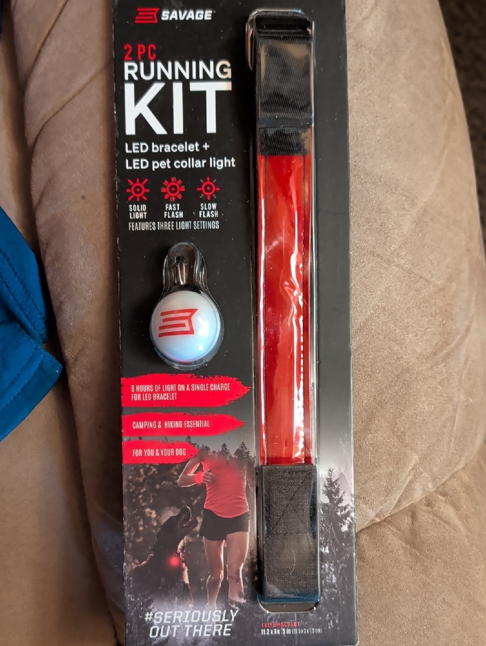Savage 2pc LED Running Kit - Red and Black